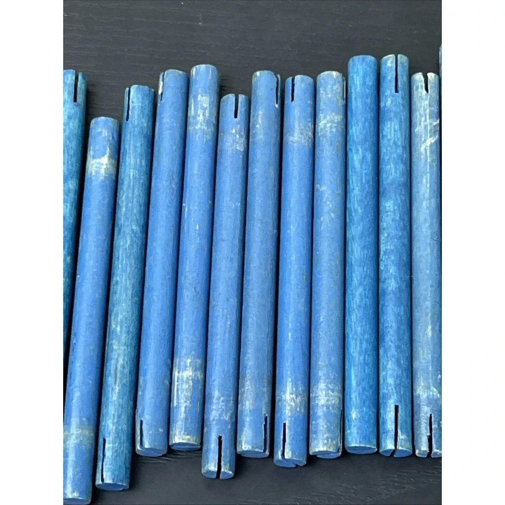 Tinkertoy 25 Blue Wooden Connectors Replacement Parts Lot Vintage‎ Toy Pieces